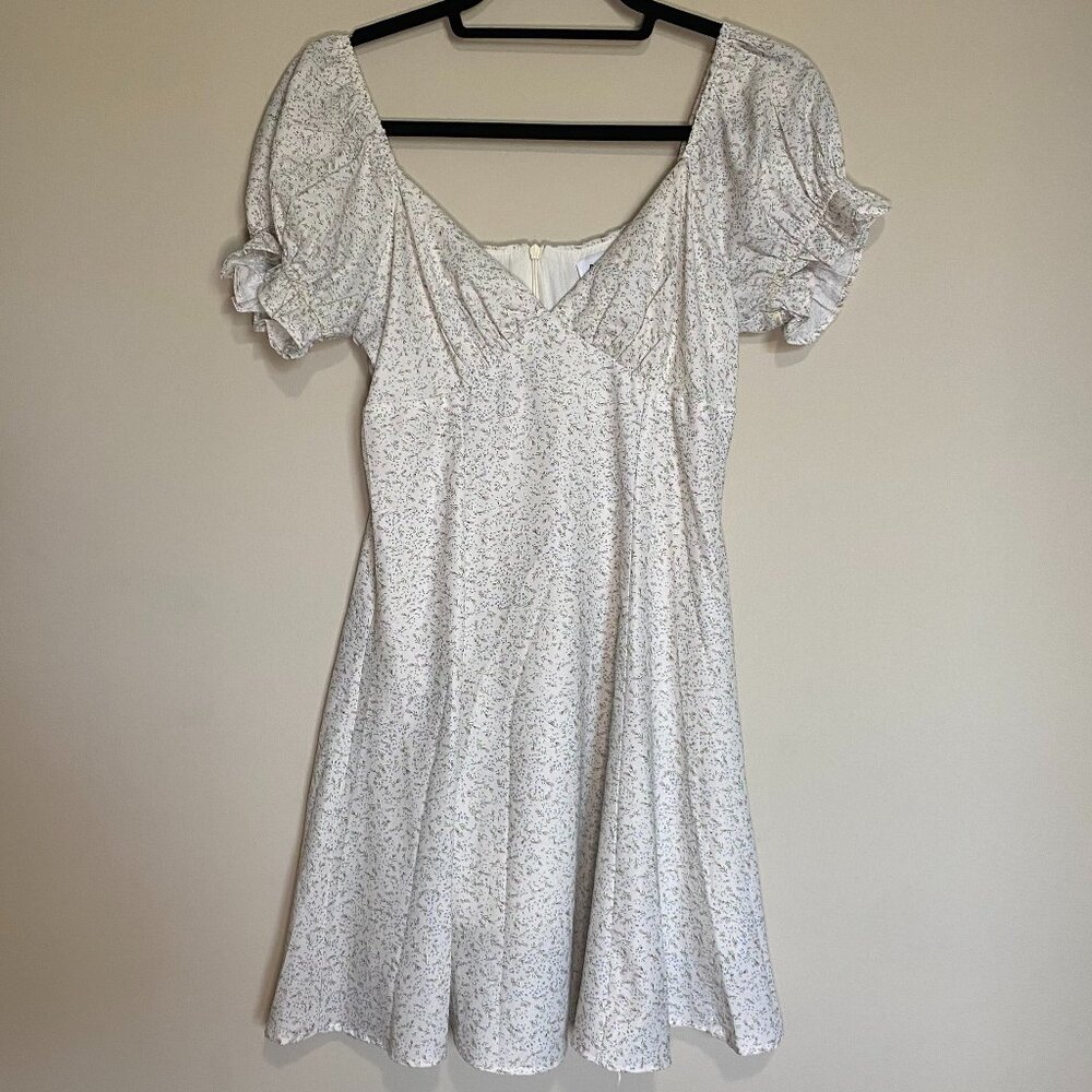 Princess Polly Baily Mini Dress White / Lilac Size 4